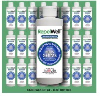 RepelWell Maximum Strength 12 oz Hand & Surface Sanitizer, 60%+ Alcohol, CDC Recommended, Kills 99.9% of Germs, WHO For